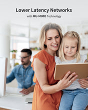 Lade das Bild in den Galerie-Viewer, 1200Mbps WiFi Extender Supports MU-MIMO Technology Ensures Efficient Data Transmission on Multiple Devices