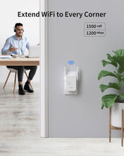 Lade das Bild in den Galerie-Viewer, Expand Your Existing Router's WiFi and Add WiFi Range up to 1500 square feet with 1200Mbps WiFi Extender