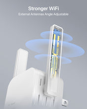 Lade das Bild in den Galerie-Viewer, ioGiant WiFi to Ethernet Adapter Equipped with 2 External and 180-degree Adjustable Antennas for Stronger Connection with Router Place Your Wired Device Where You Need and Enjoy Flexible and Fast Connection