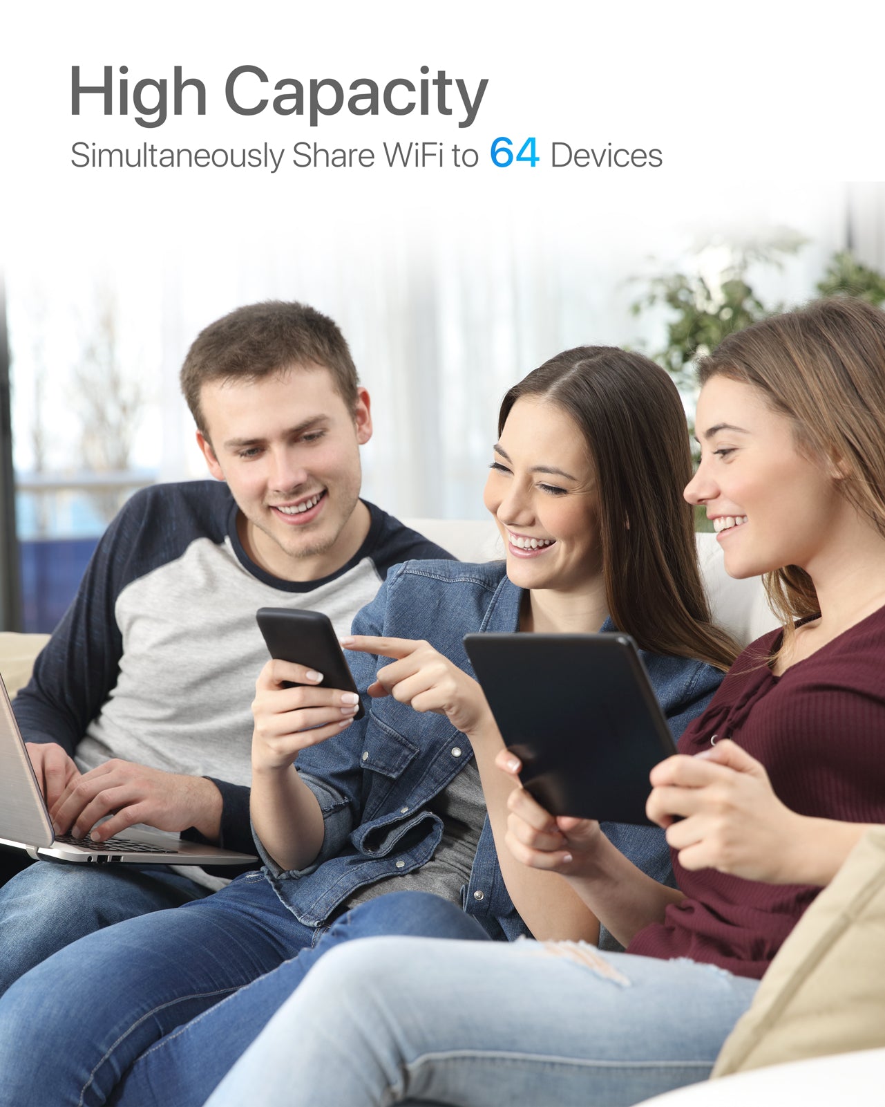 ioGiant AC1200 LTE Router, Dualband 4G Router für SIM-Karten, Plug & Play, 150 Mbit/s im Download, 867Mbit/s 5GHz und 300 Mbit/s 2.4GHz, frei konfigurierbarer LAN / WAN-Port mit SIM-Kartensteckplatz