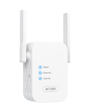 Lade das Bild in den Galerie-Viewer, 1200Mbps WiFi Extender Dual Band AC1200 WiFi Extender Extends Router’s WiFi and Eliminates WiFi Dead Zones
